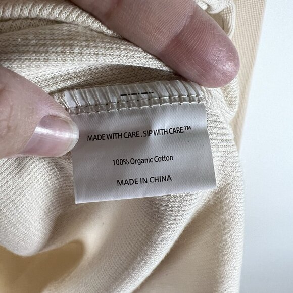 Makers Mark‎ Whiskey Henley Shirt XL Long Sleeve Thermal Waffle Knit Beige - Picture 5 of 9